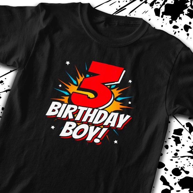 Camiseta Superheroína niño cumpleaños - 3 años - tercer cum (Subido por el creador)