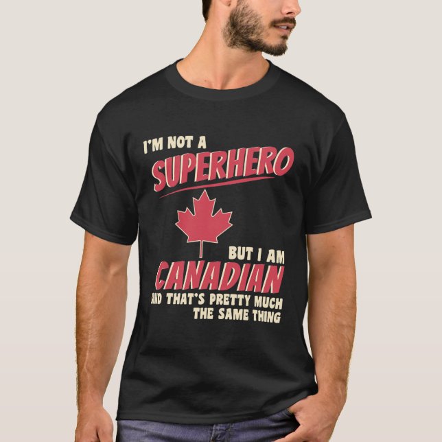 Camiseta Superheroína obsequio canadiense divertida Día de  (Anverso)