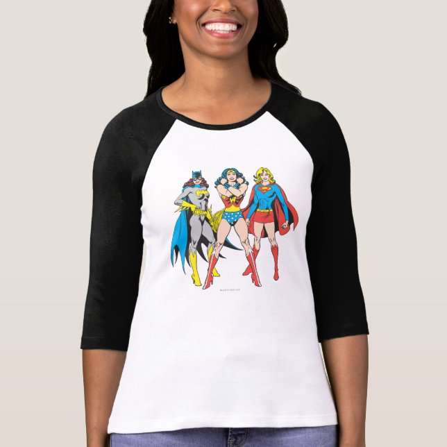 Camiseta Superheroína Pose (Anverso)