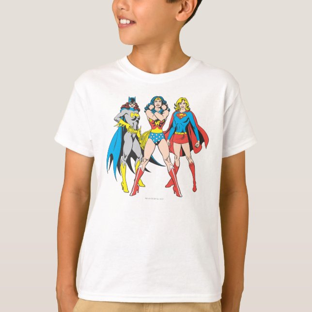 Camiseta Superheroína Pose (Anverso)
