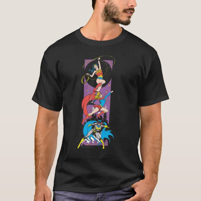 Camiseta Superheroínas En Acción (Anverso)