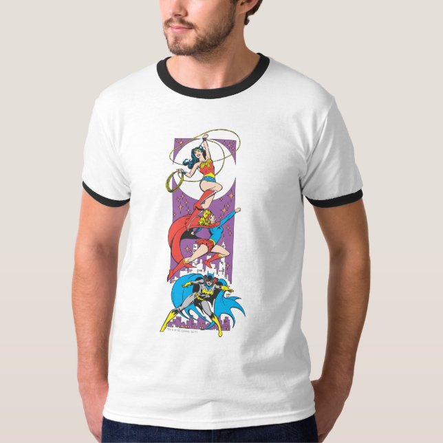 Camiseta Superheroínas En Acción (Anverso)