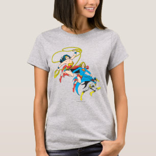 Camiseta Superheroínas saltan