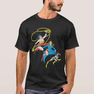 Camiseta Superheroínas saltan