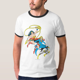 Camiseta Superheroínas saltan