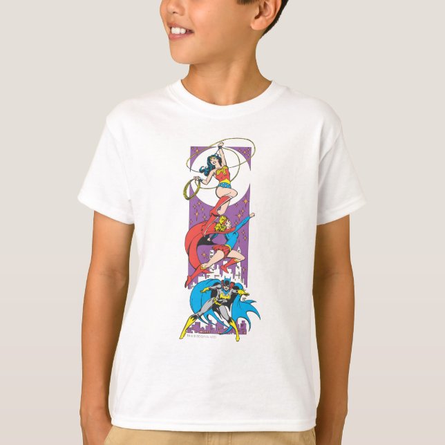 Camiseta Superheroines In Action (Anverso)