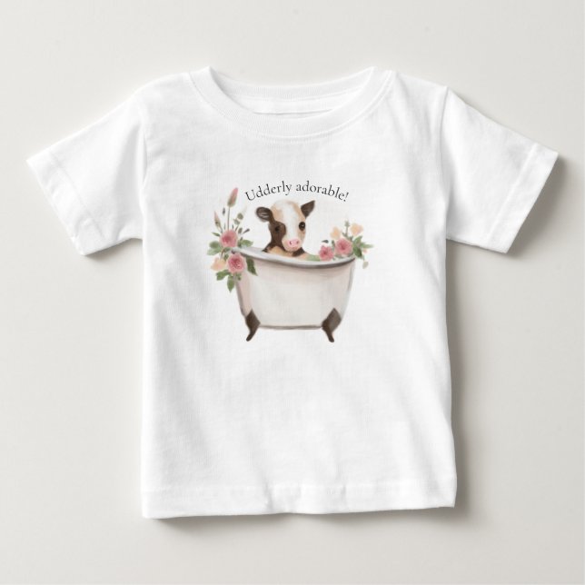 Camiseta superior Cow Baby Funny (Anverso)