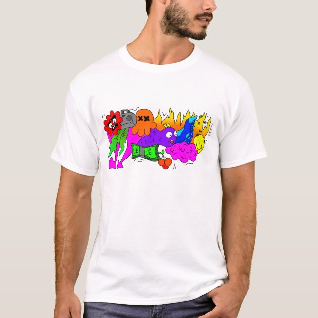 Camiseta superior de arte de doodle (Anverso)
