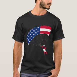 Camiseta superior de paracaidismo vintage con band