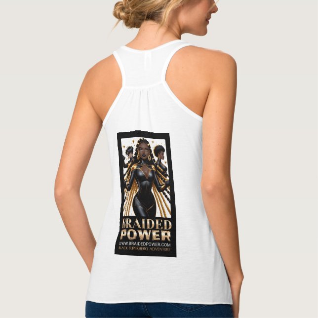 Camiseta superior del tanque eléctrico trenzado (Reverso)