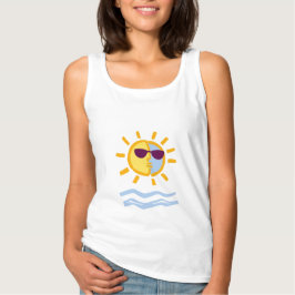 Camiseta Superior del tanque Summer Sunrise