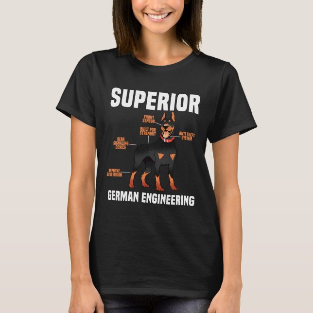 Camiseta Superior German Engineering Dobermans 262 (Anverso)