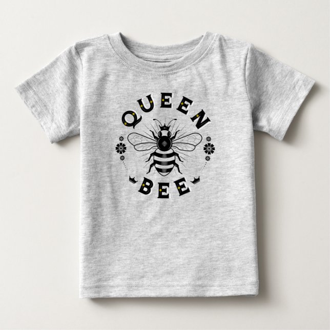 Camiseta superior para bebes Reina / gris (Anverso)