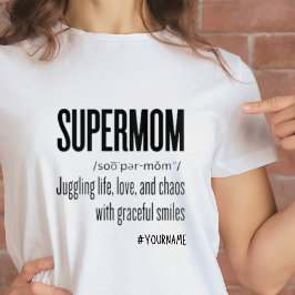 Camiseta Supermama Momlife Gracioso regalo de Día de la Mad