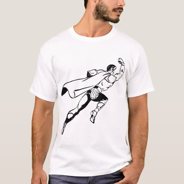 Camiseta Superman – Clásico Blanco y Negro (Anverso)