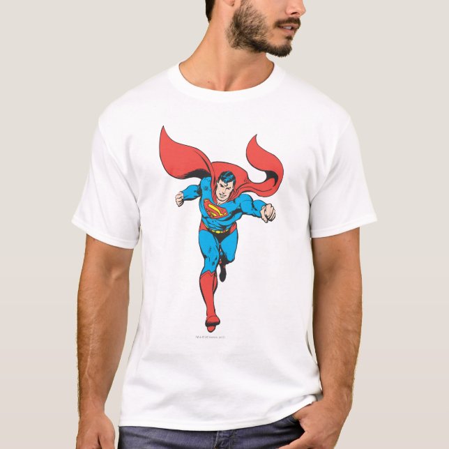 Camiseta Superman corre hacia delante 2 (Anverso)