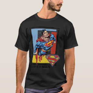Camiseta Supermán de fondo colorido