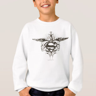 Camiseta Supermán estilizado Logo de Skulls