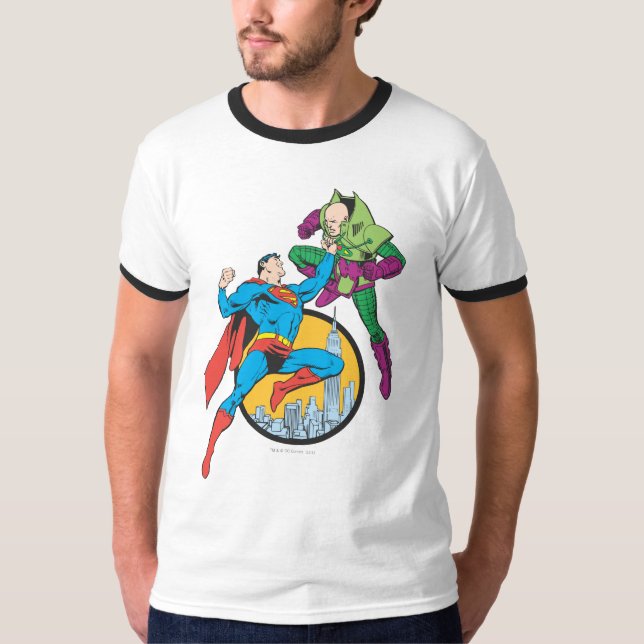 Camiseta Superman Fights Lex Luthor (Anverso)