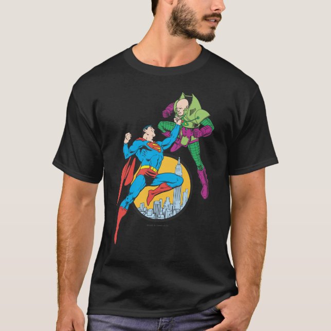 Camiseta Superman Fights Lex Luthor (Anverso)