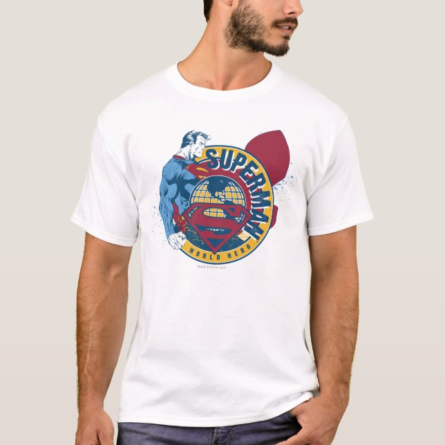 Camiseta Superman - Héroe Mundial (Anverso)
