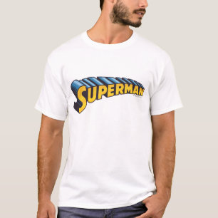 Camiseta Superman   Logotipo de nombre clásico