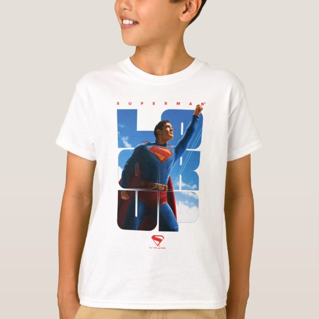 Camiseta Superman Look Up Pose (Anverso)