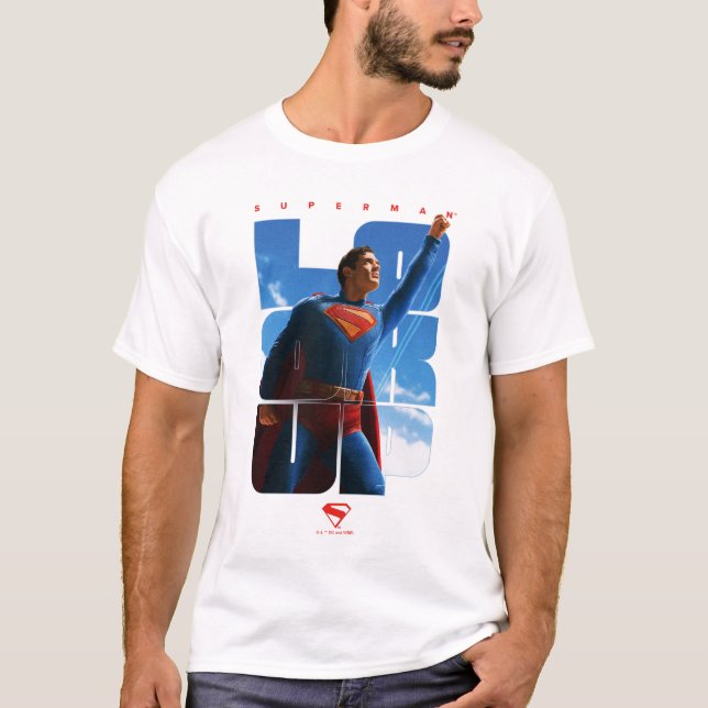 Camiseta Superman Look Up Pose (Anverso)