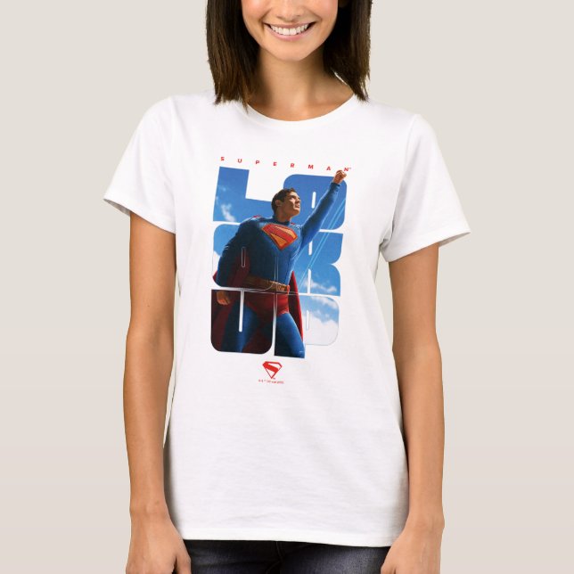 Camiseta Superman Look Up Pose (Anverso)