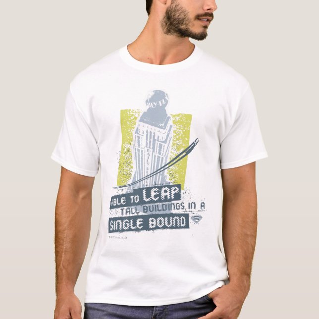 Camiseta Superman puede saltar edificios altos (Anverso)