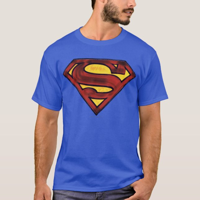 Camiseta Superman S-Shield | Darkened Red Logo (Anverso)