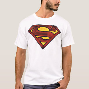 Camiseta Superman S-Shield   Darkened Red Logo