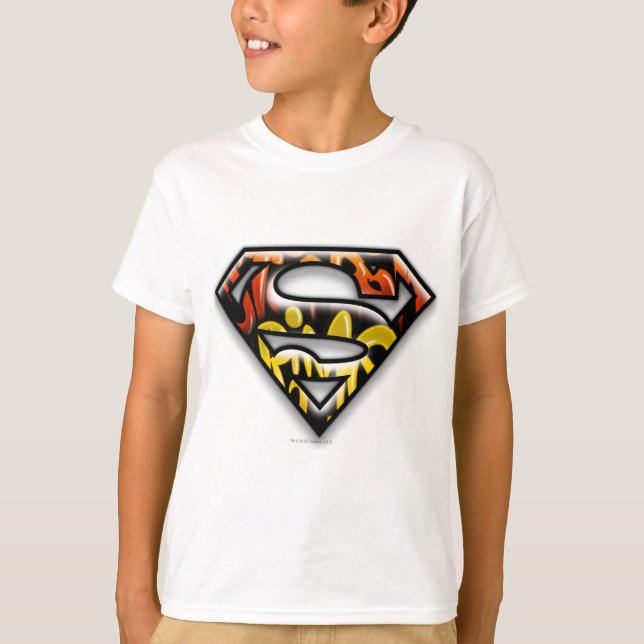 Camiseta Superman S-Shield | Logo de Graffiti de esquema ne (Anverso)