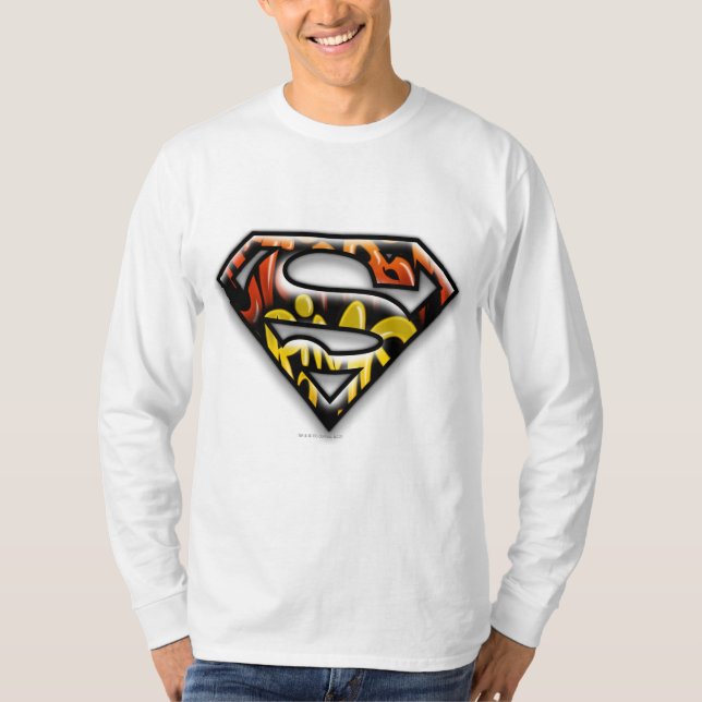 Camiseta Superman S-Shield | Logo de Graffiti de esquema ne (Anverso)