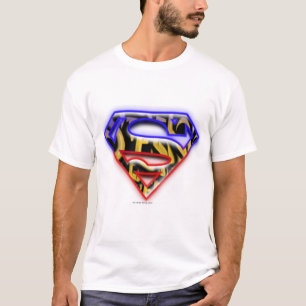 Camiseta Superman S-Shield   Logo de Graffiti morado-rojo