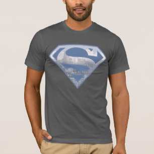 Camiseta Superman S-Shield   Logo de la Ciudad Azul claro