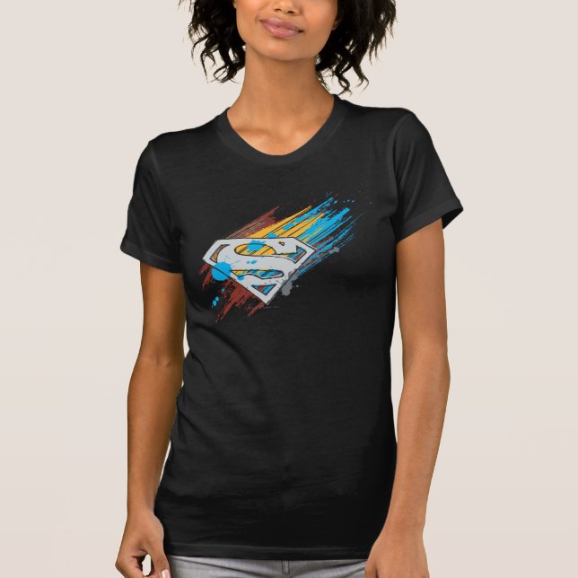 Camiseta Superman S-Shield | Logo de Paint Streaks (Anverso)