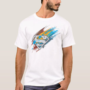 Camiseta Superman S-Shield   Logo de Paint Streaks