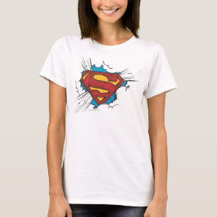 Camiseta Superman S-Shield   Logo Dentro de las nubes