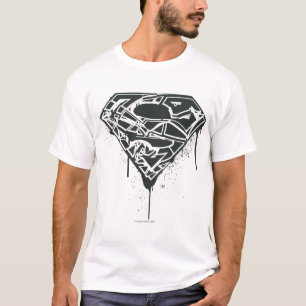 Camiseta Superman S-Shield Logotipo de bandeja fragmentad