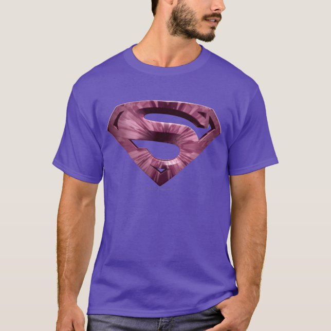 Camiseta Superman S-Shield | Logotipo de estrella rosada (Anverso)