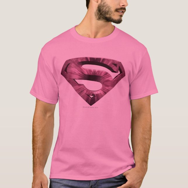 Camiseta Superman S-Shield | Logotipo de estrella rosada (Anverso)
