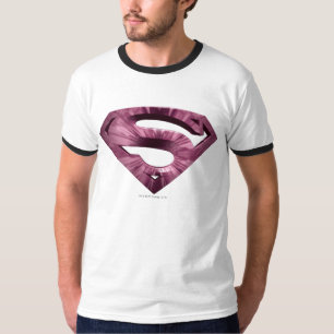 Camiseta Superman S-Shield   Logotipo de estrella rosada