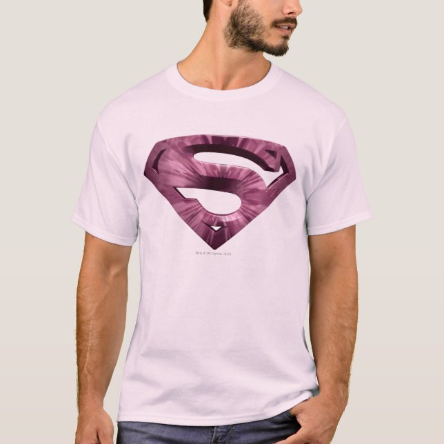 Camiseta Superman S-Shield | Logotipo de estrella rosada (Anverso)