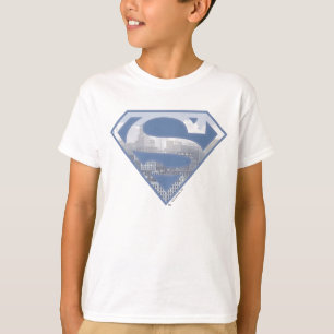 Camiseta Superman S-Shield  Logotipo de la ciudad azul clar