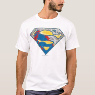 Camiseta Superman S-Shield  Logotipo de mezcla gris amarill