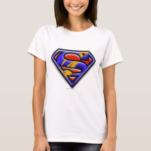 Camiseta Superman S-Shield  Logotipo de pincel morado