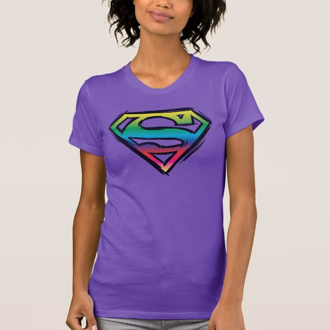 Camiseta Superman S-Shield | Logotipo del arco iris (Anverso)