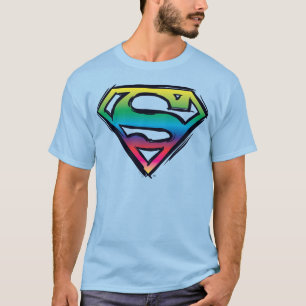 Camiseta Superman S-Shield   Logotipo del arco iris