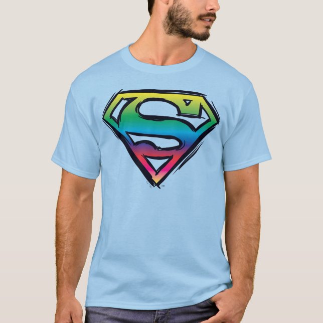 Camiseta Superman S-Shield | Logotipo del arco iris (Anverso)